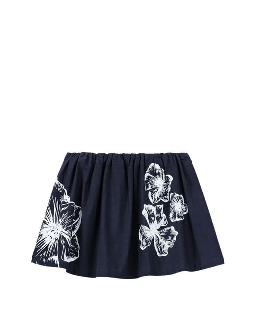 Maje Blue Short Cotton Skirt