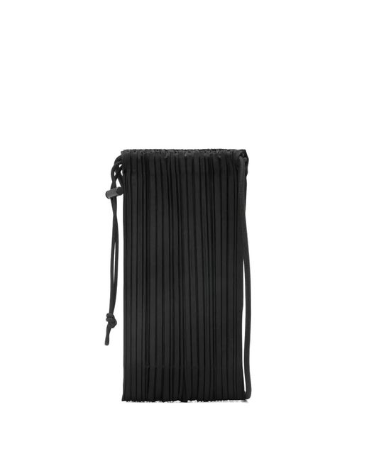 Pleats Please Issey Miyake Dewdrop Pleated Crossbody Bag in Black | Lyst