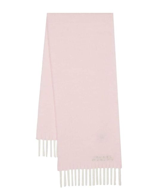 Isabel Marant Pink Logo-embroidered Brushed Scarf - Women's - Alpaca Wool/polyamide