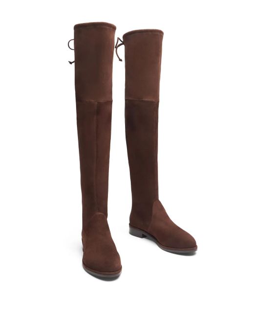 Stuart Weitzman Brown Lowland Overknee-Stiefel