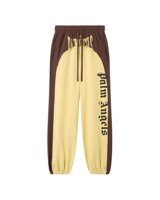Palm Angels Metallic Logo Loose Sweatpants for men