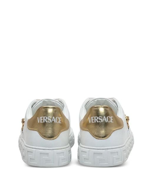 Versace White Leather Sneakers