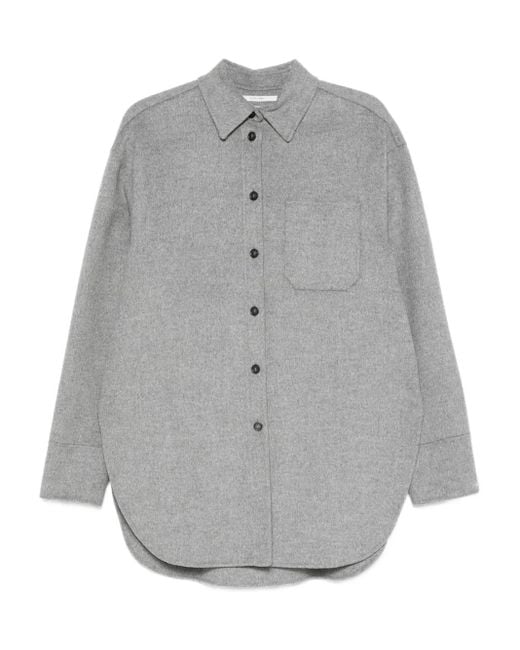 Sportmax Gray Wool Shirt Jacket