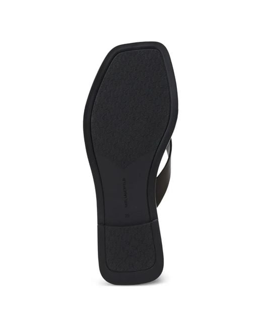 Karl Lagerfeld Black Kastor Iv Slides