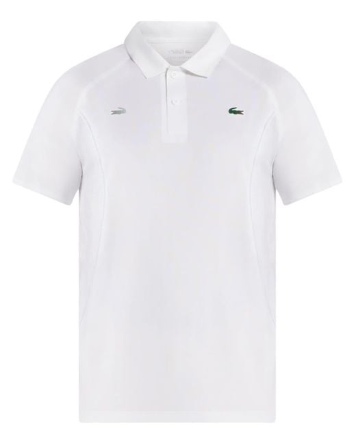 Lacoste White Logo-patch Polo Shirt for men