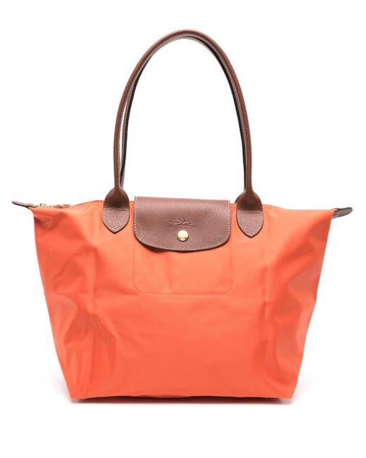 Longchamp Orange Medium Le Pliage Original Tote Bag