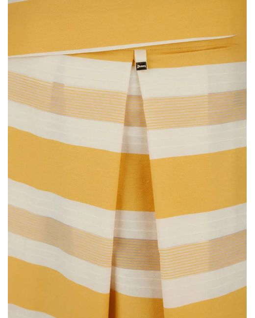 Herno Metallic Striped Flared Skirt