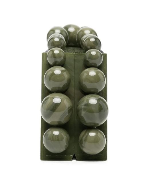 Cult Gaia Green Eos Lungo Marbled Clutch Bag