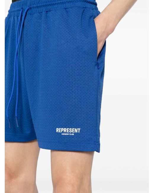 メンズ Represent ドローストリング ショートパンツ Blue