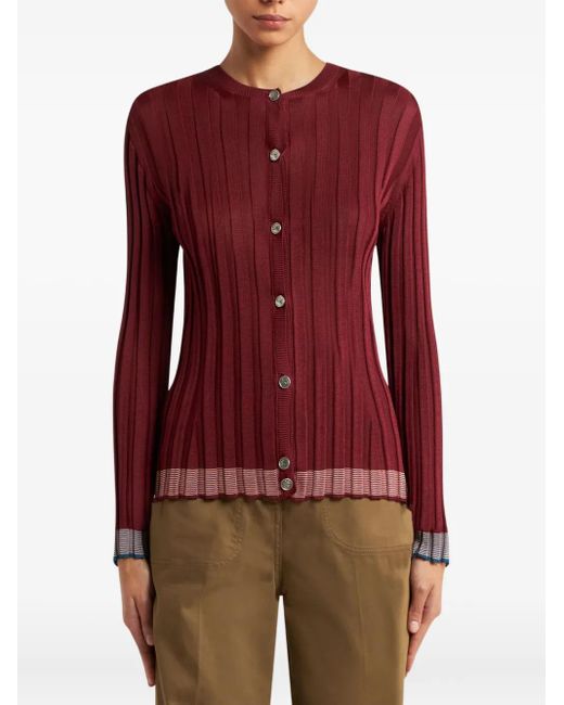 Etro Red Qaudri Shirt
