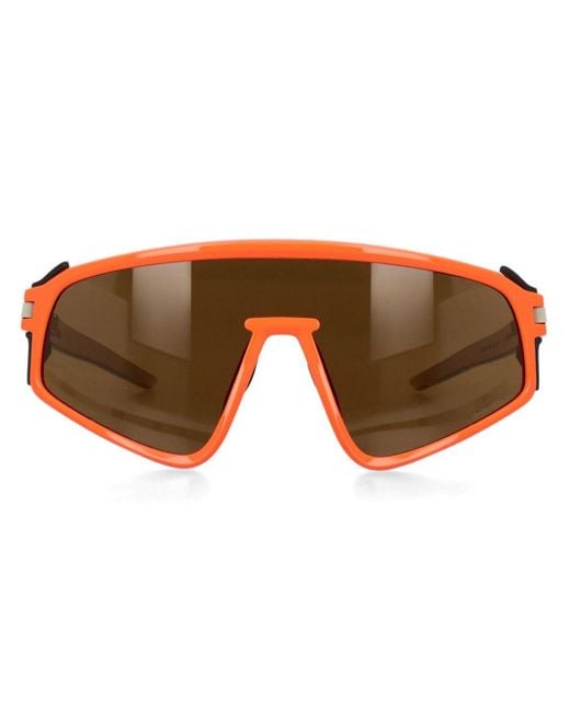 Oakley Brown Latch Panel Shield-frame Sunglasses