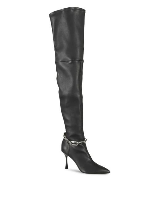 STUDIO AMELIA Black 90Mm Leather Boots