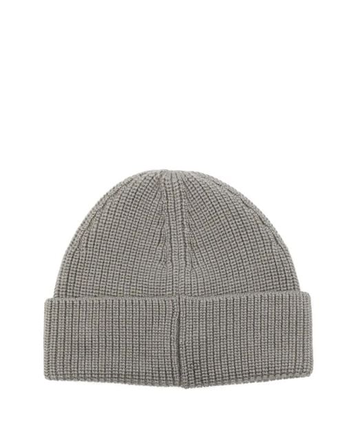 Paul & Shark Gray Ribbed Beanie for men
