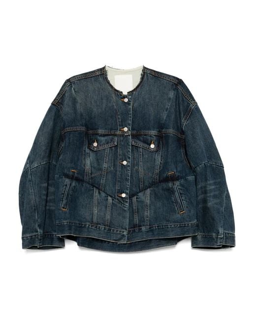 JNBY Blue Panelled Denim Jacket