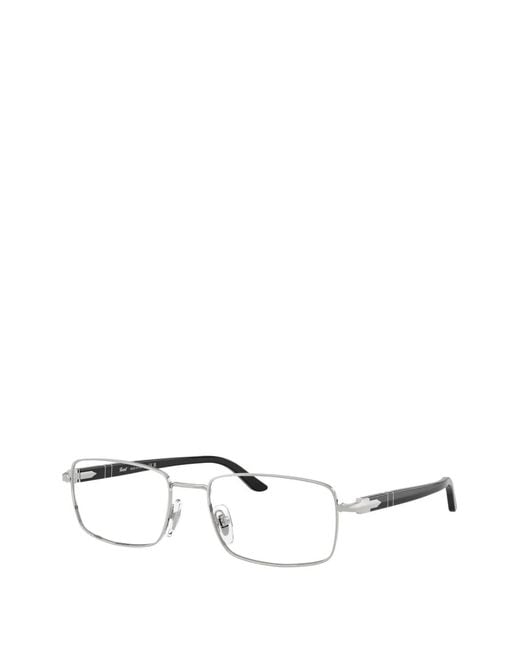 Persol White Rectangle-Frame Glasses