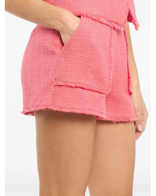 Cinq À Sept Pink Allen Fringed Shorts