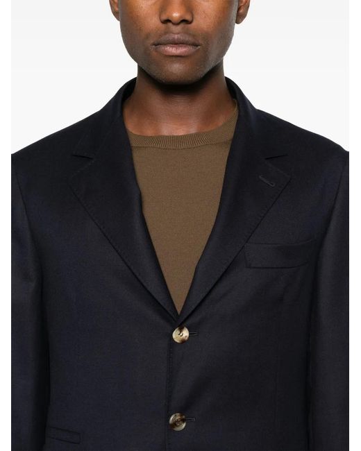 Brunello Cucinelli Black Twill Blazer for men