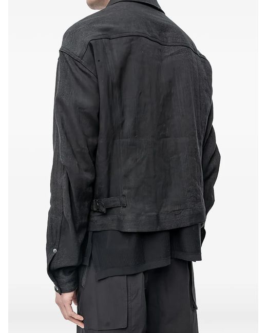 The Viridi-anne Gray Herringbone-Pattern Jacket for men