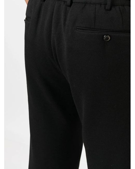 PT Torino Black Straight-Leg Trousers for men