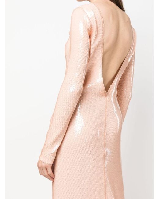 N°21 Rückenfreies Kleid mit Pailletten in Pink | Lyst DE