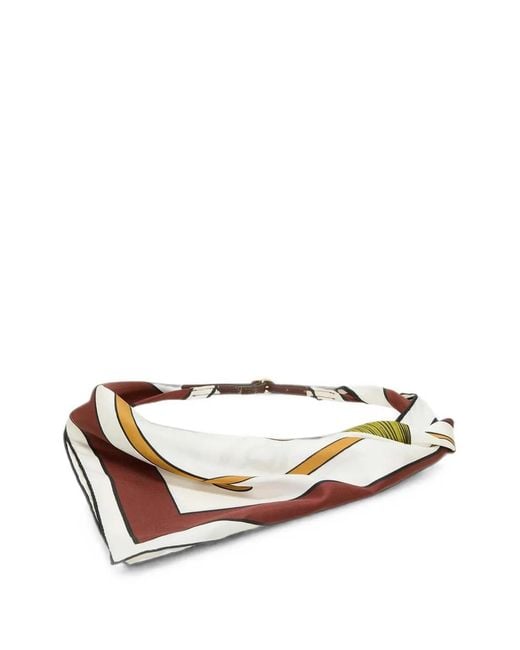 Dorothee Schumacher White Cuoio Softness Scarf-Detail Buckle-Fastening Belt
