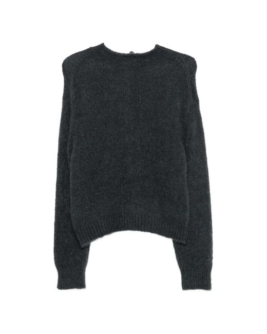Alysi Black Button-Up Knitted Cardigan