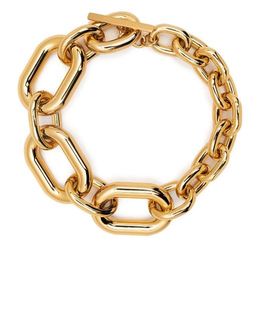 Rabanne Metallic Xl Link Choker Necklace Gold