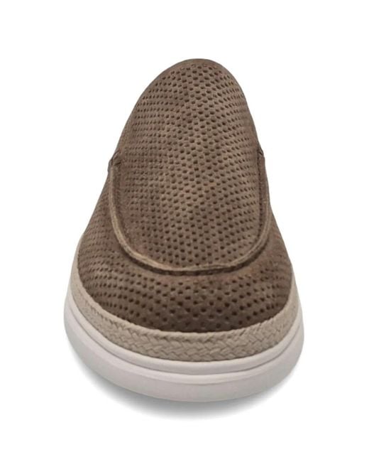 Neil Barrett Brown Perforated-Suede Loafers for men