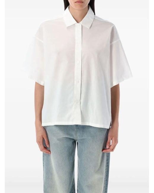 Calvin Klein Short-sleeve Button-up Shirt White