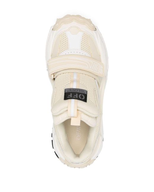 Off-White c/o Virgil Abloh White Neutral Glove Slip-on Sneakers - Women's - Fabric/calf Leather/rubber