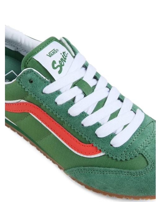 Vans Green Super Lowpro Panelled Sneakers