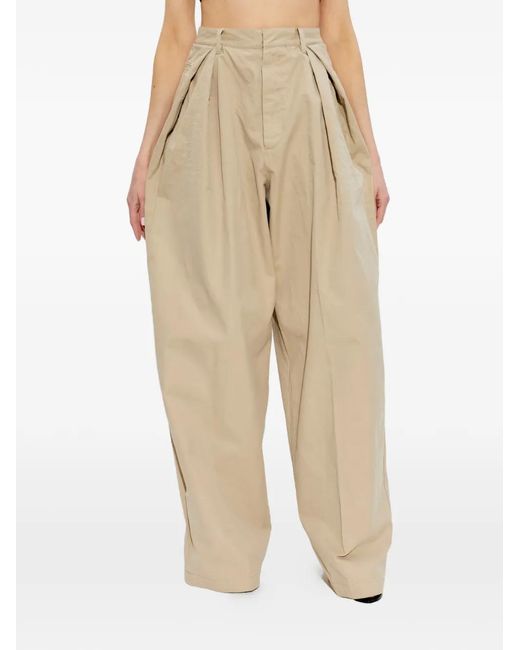 DSquared² Natural Pleated Palazzo Pants
