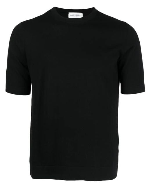 Ballantyne Black Short-Sleeve Cotton T-Shirt for men