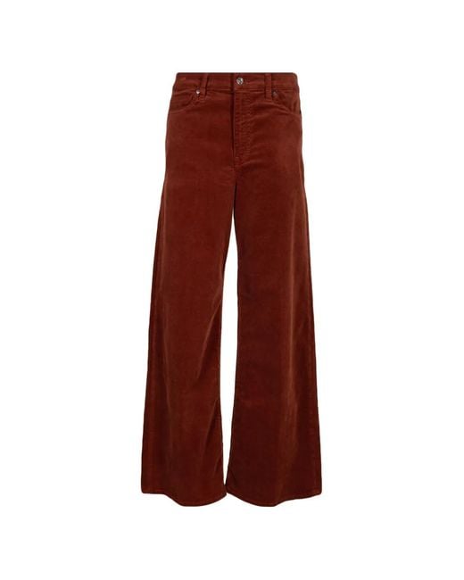 FRAME Purple Corduroy Palazzo Trousers