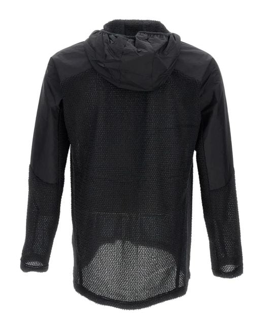 And Wander Blue Mesh-Panel Hooded Jacket for men