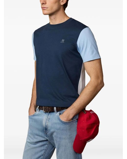 Hackett Blue Logo-Print T-Shirt for men