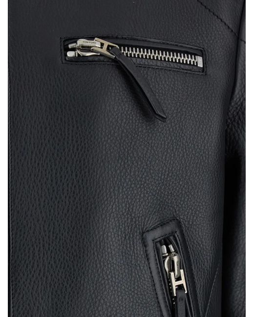 Tom Ford Black Leather Jacket for men