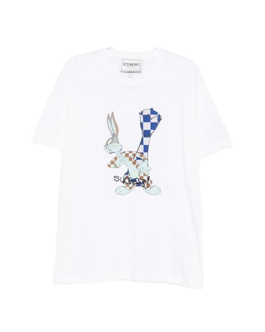 Iceberg White X Bugs Bunny Short-Sleeve T-Shirt for men