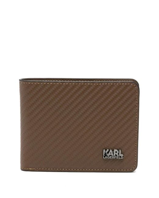 Cartera con letras del logo Karl Lagerfeld de hombre de color Brown