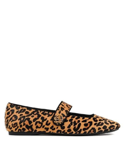 Bailarinas con estampado de leopardo Karl Lagerfeld de color Brown