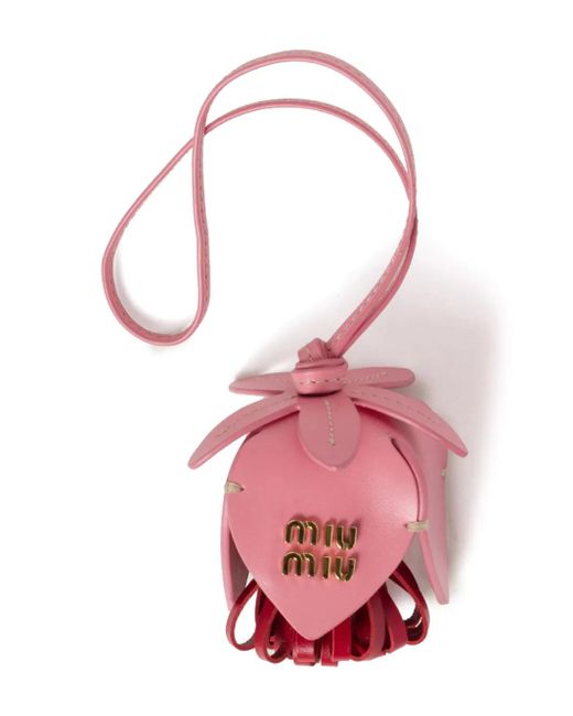 Miu Miu Leather Trick in Pink | Lyst