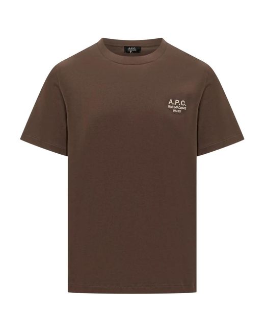 A.P.C. Brown Logo-Motif T-Shirt