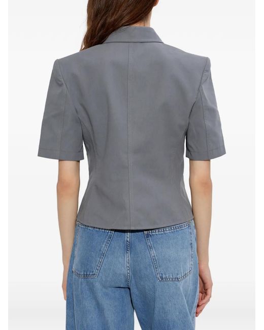 Willy Chavarria Gray Chavela Button-Up Shirt