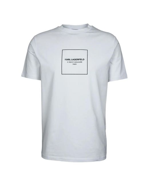 Karl Lagerfeld Gray Logo-Print T-Shirt for men