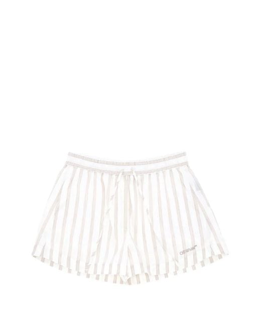 Off-White c/o Virgil Abloh White Striped Shorts