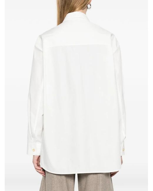 Khaite White Goya Button Shirt