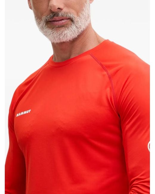 Mammut Red Ducan Fl Long-Sleeve Performance T-Shirt for men