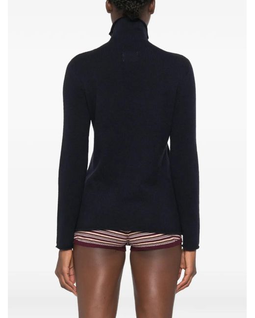 Be You Black Roll-Neck Wool Sweater