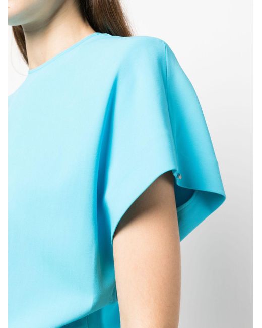 Sportmax Blue Short-sleeve Mini Dress
