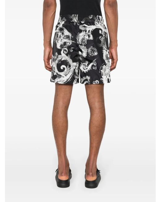 Versace Jeans Couture Aquarel Shorts in het Black voor heren